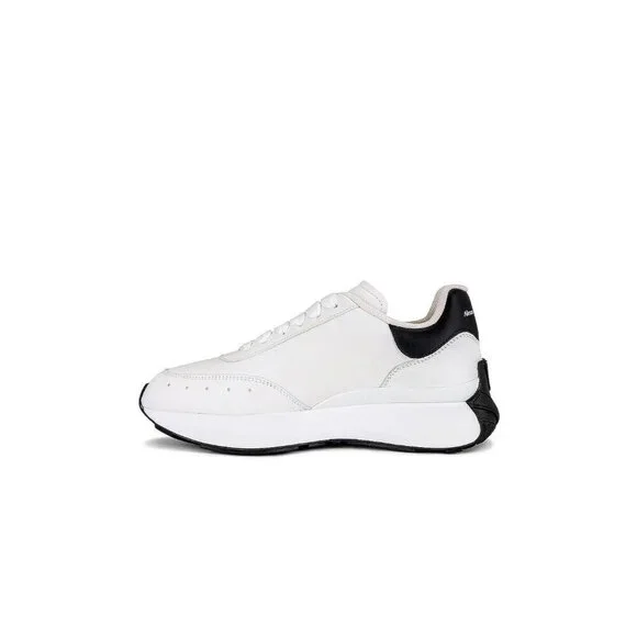 Alexander McQueen Sprint Runner Sneakers in White & Black 38 New with Box Womens - Picture 6 of 16
